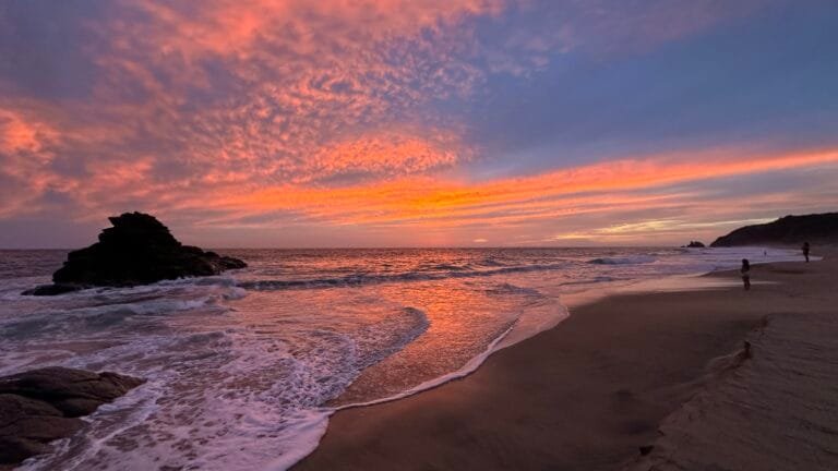 Sunset at Playa Mermejita, near Mazunte, Oaxaca