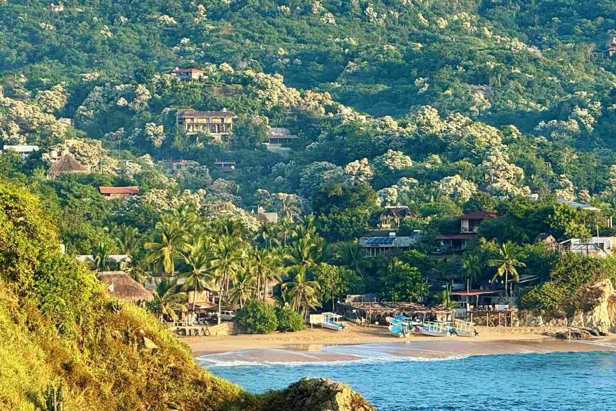 Playa de Mazunte vista desde la colina donde se ubica Casa La Vista